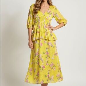 Taylor Yellow Floral Dress